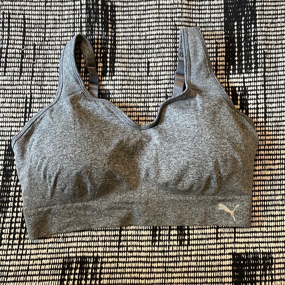 Puma XL gray spots bra